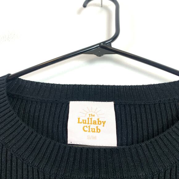 The Lullaby Club Alex Knitwear Crewneck Sweater Black Size Small / Medium - Picture 6 of 8